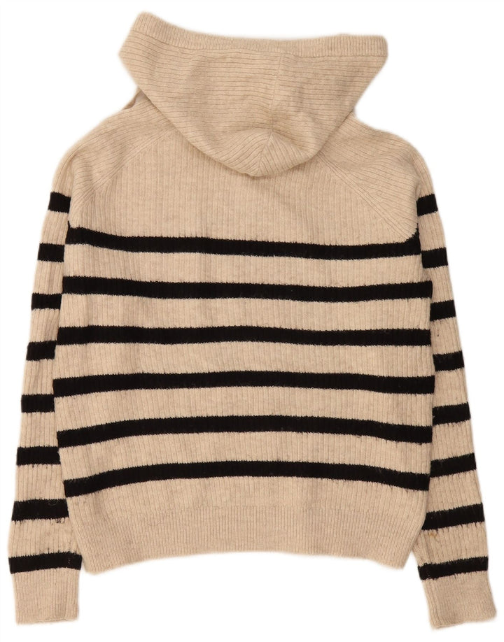 Marks & Spencer Suéter de gran tamaño para mujer Reino Unido 10 Pequeño Beige Rayas