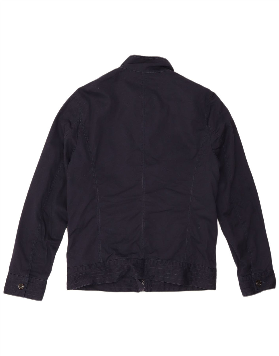 ZARA Chaqueta militar para hombre UK 40 Large Poliéster azul marino