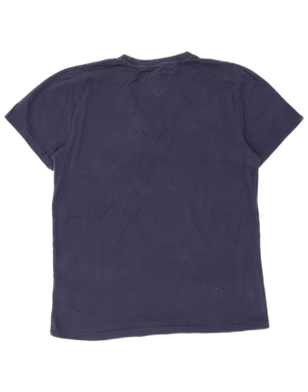 Tommy Hilfiger Camiseta Slim Fit para Hombre Top Medium Azul Marino Algodón