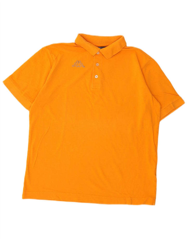 Polo Kappa Hombre Grande Naranja Algodón