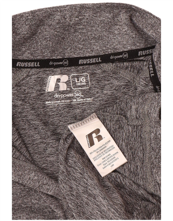 RUSSELL ATHLETIC Hombre Dri-Power Jersey Chándal Top UK 42/44 Grande Gris