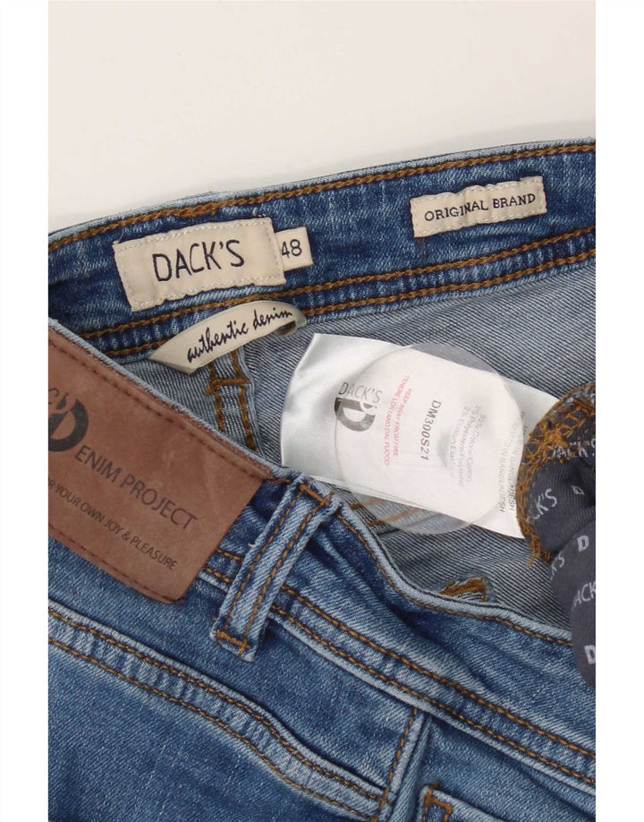 Dack's Jeans ajustados para hombre IT 48 Medium W32 L27 Algodón azul