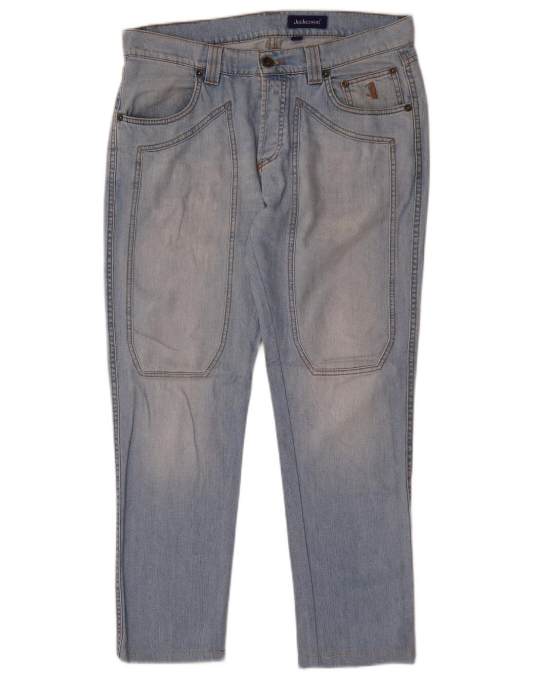 Jeckerson Jeans ajustados para hombre W33 L29 Algodón azul