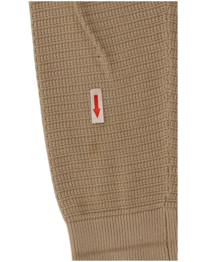 Cos Mens Barco Cuello Jersey Suéter Pequeño Algodón Beige