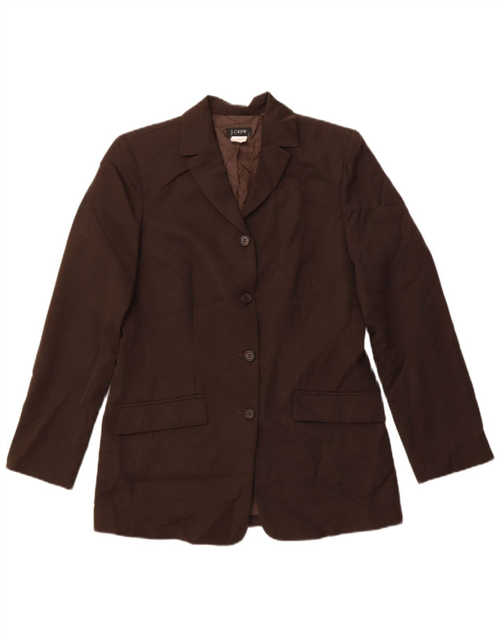 J. CREW Chaqueta tipo blazer de 4 botones para mujer US 6 Lana marrón medio