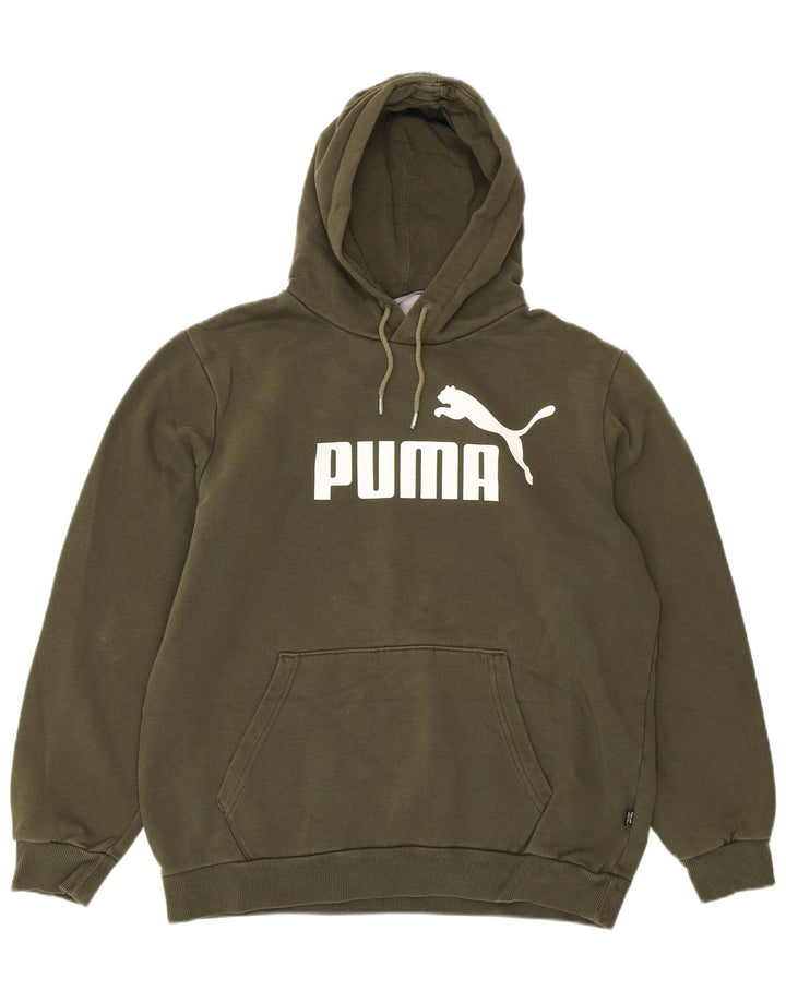 PUMA Jersey con capucha y gráfico extragrande para mujer UK 14 Medium Khaki Elastane