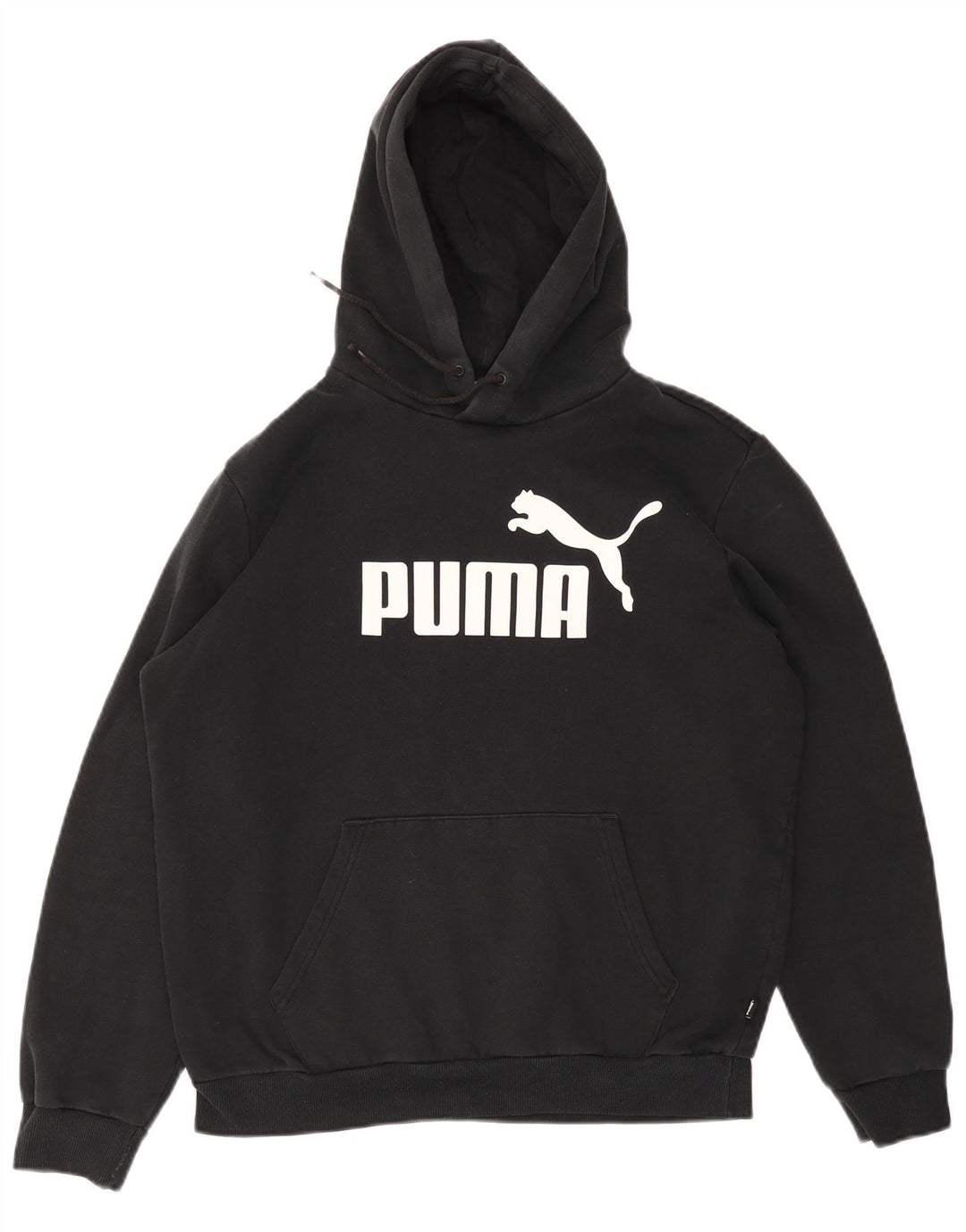PUMA Jersey con capucha gráfica para hombre Algodón negro mediano