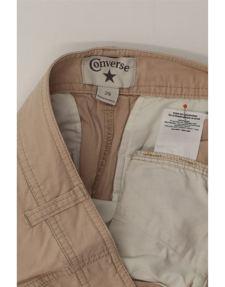 CONVERSE Pantalones cortos chinos para mujer W29 Algodón beige medio