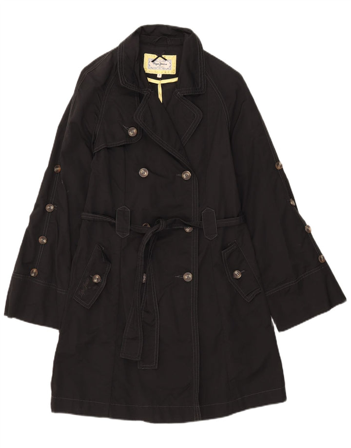 PEPE Jeans Gabardina para Mujer UK 10 Small Algodón Negro
