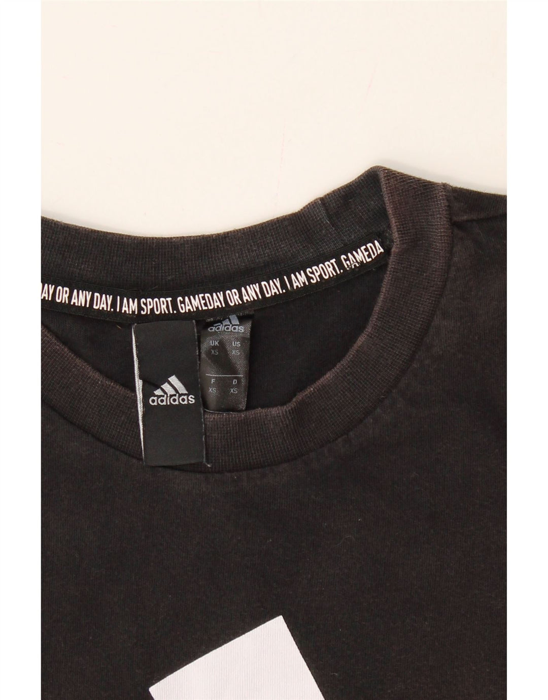 ADIDAS Mens Graphic T-Shirt Top XS Black Vintage Adidas and Second-Hand Adidas from Messina Hembry 
