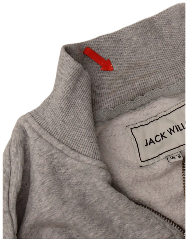 Jack Wills - Sudadera corta para mujer, talla grande, color gris