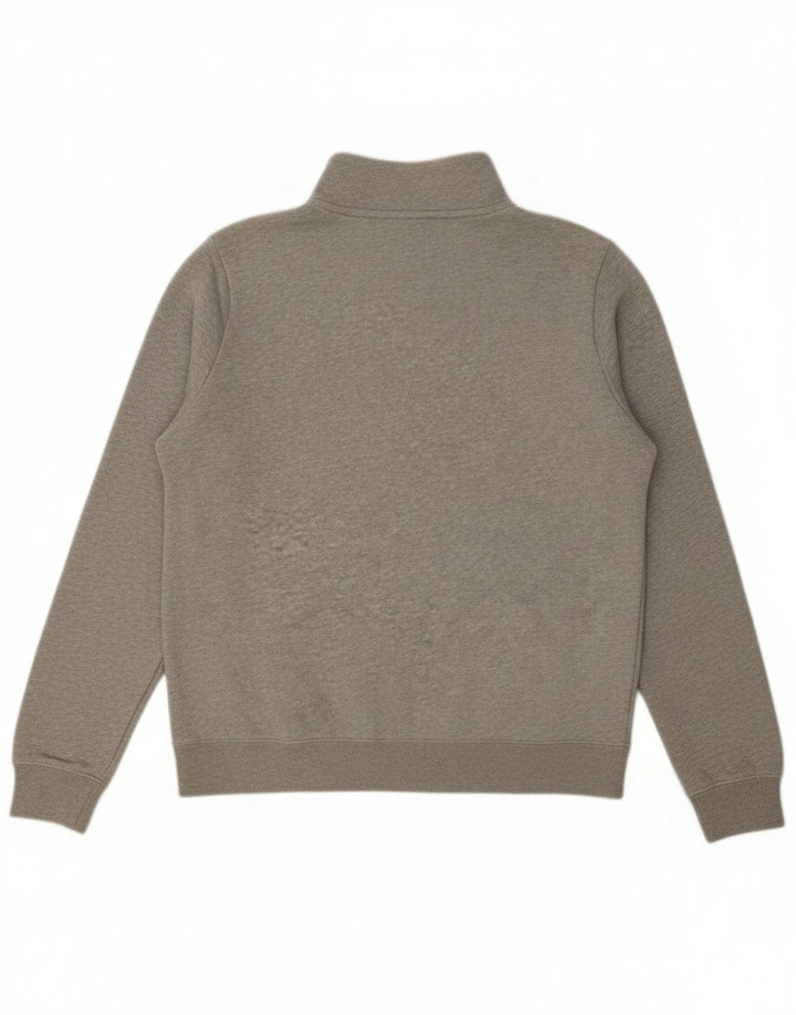 Nike Sudadera extragrande con cuello y cremallera para mujer UK 10 Small Grey Flecked