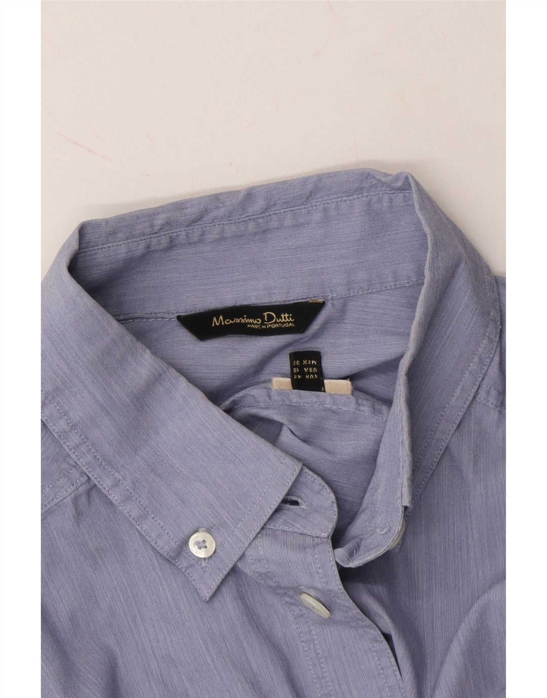 MASSIMO DUTTI Womens Shirt EU 42 Large Blue Pinstripe Vintage Massimo Dutti and Second-Hand Massimo Dutti from Messina Hembry 