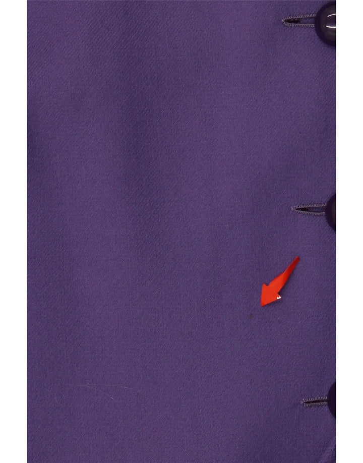 VINTAGE Chaqueta Blazer de 4 Botones para Mujer Reino Unido 16 Púrpura Grande