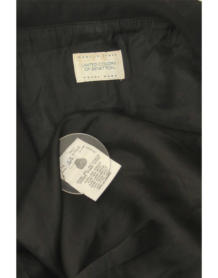 Benetton Chaqueta Americana Larga Sin Mangas IT 44 Medium Black