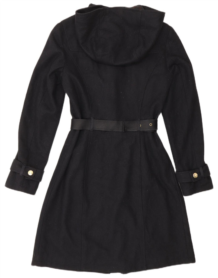 CARACTERE Trenca con capucha para mujer UK 10 Small Lana azul marino