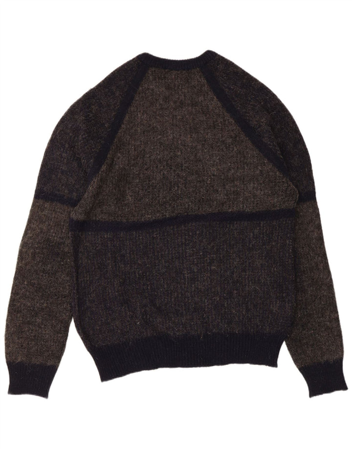 DALMINE Jersey de cuello redondo para hombre IT 50 Lana gris medio con bloques de color