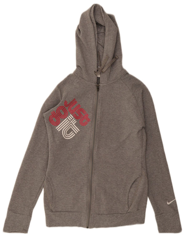 Nike Sudadera con capucha y cremallera gráfica para mujer Reino Unido 10 Pequeño algodón moteado gris
