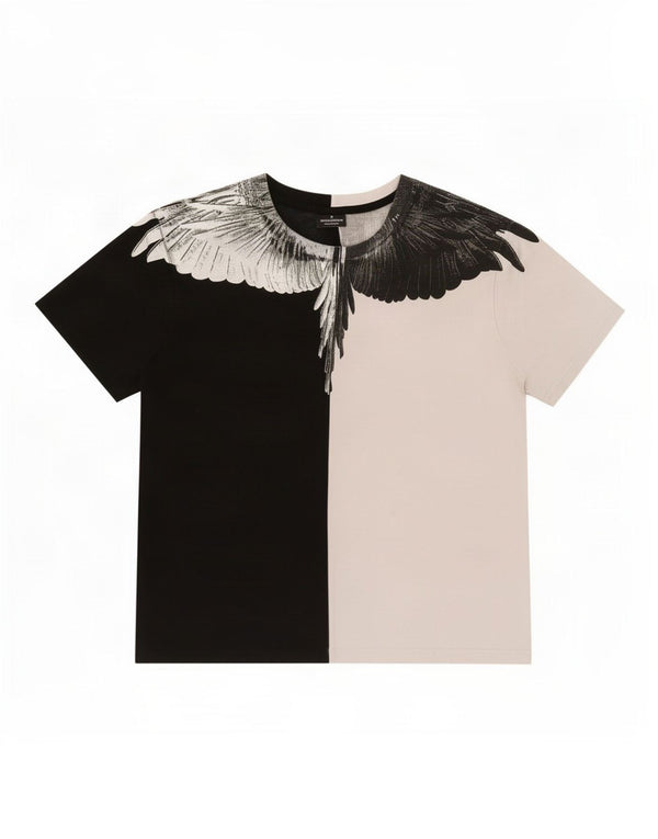 Marcelo Burlon Hombre Camiseta Gráfica Top Medium Black Colorblock
