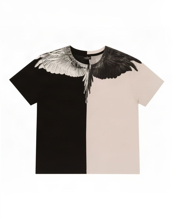 Marcelo Burlon Hombre Camiseta Gráfica Top Medium Black Colorblock
