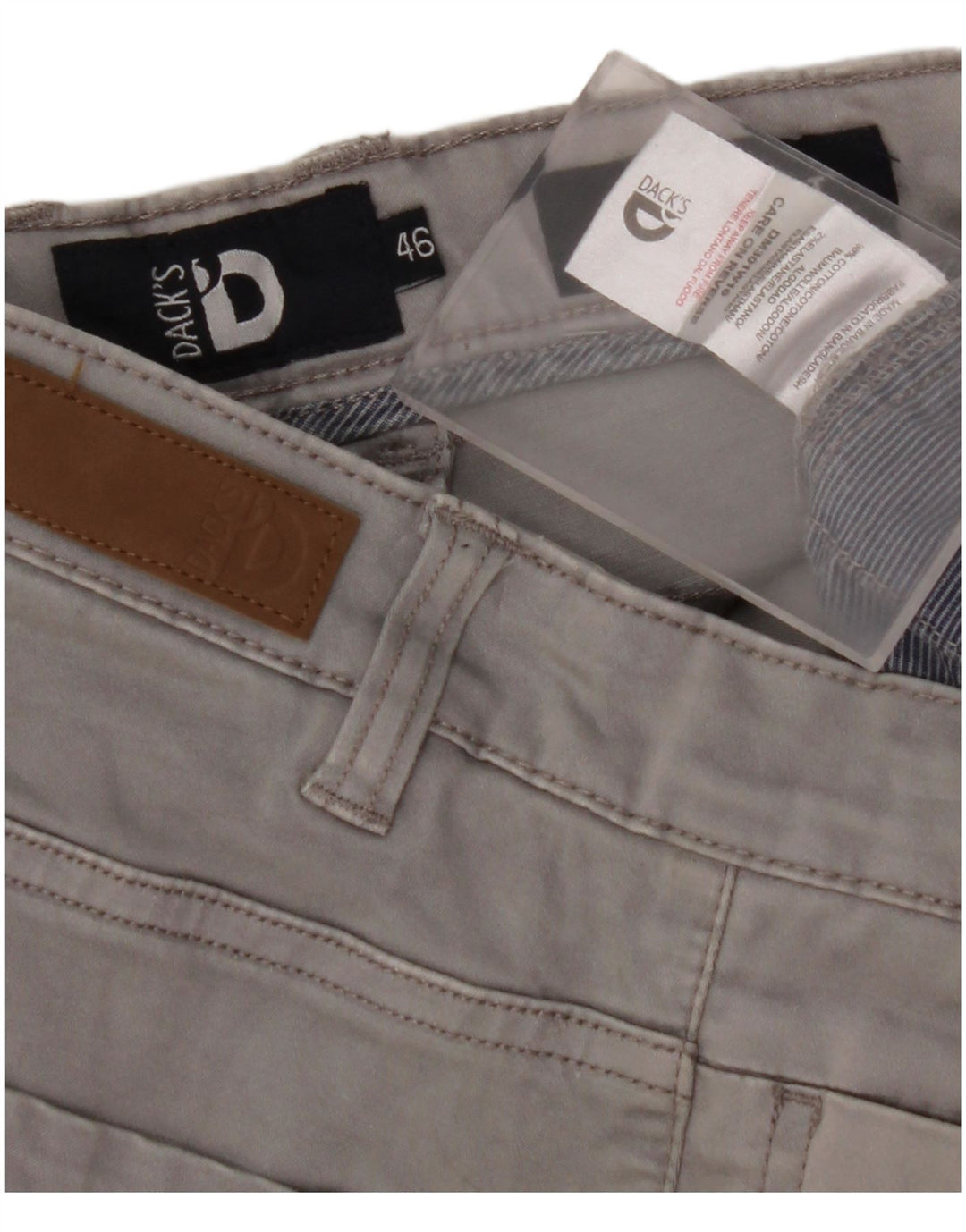 DACK'S Pantalones casuales de ajuste regular para mujer IT 46 Large W32 L31 Gris