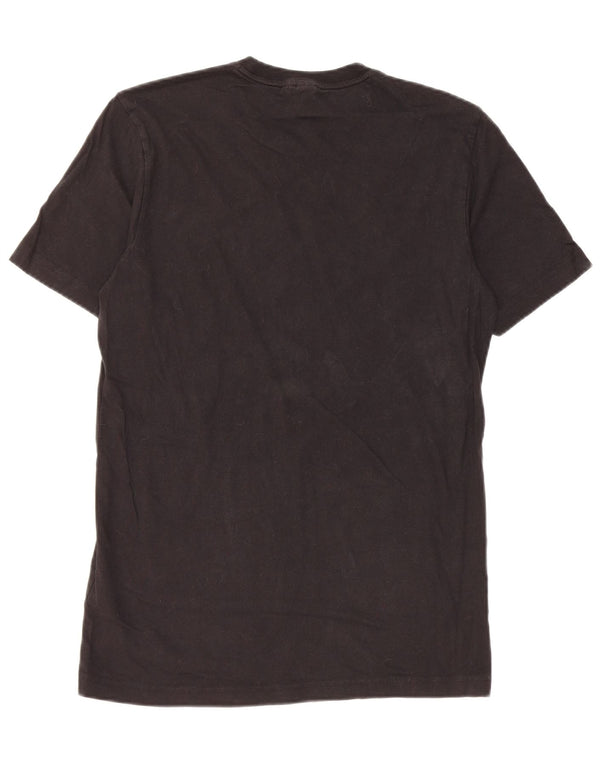 Adidas - Camiseta gráfica para hombre, talla pequeña, algodón negro