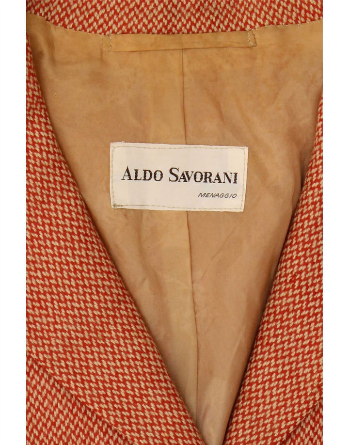 Aldo Savorani Chaqueta tipo blazer de 3 botones para mujer Reino Unido 12 Espiga rosa mediana