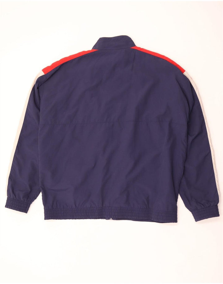 Fila Mens Graphic Chándal Top Chaqueta 2XL Azul Marino Colorblock Poliéster