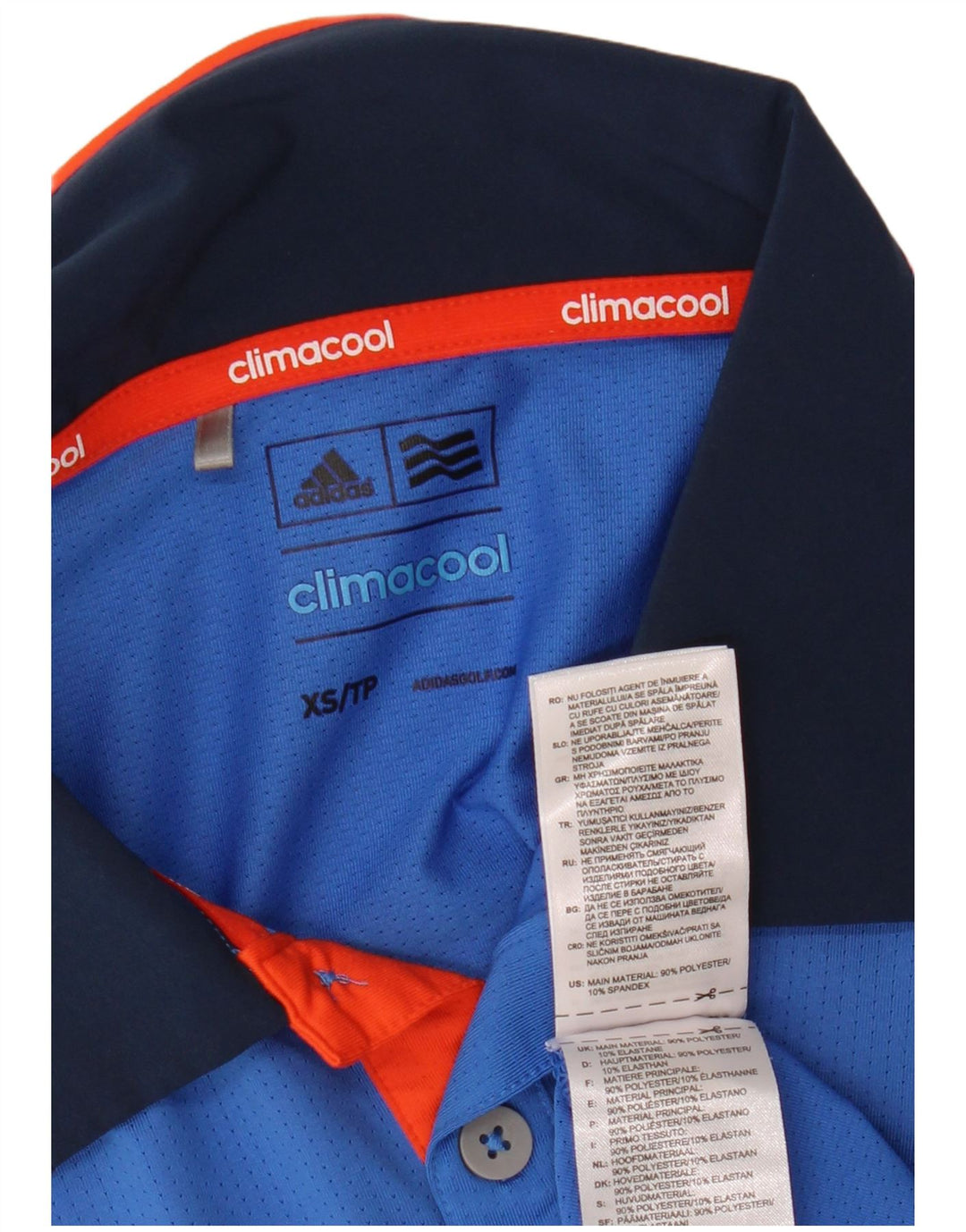 Polo ADIDAS Climacool para hombre XS Poliéster azul