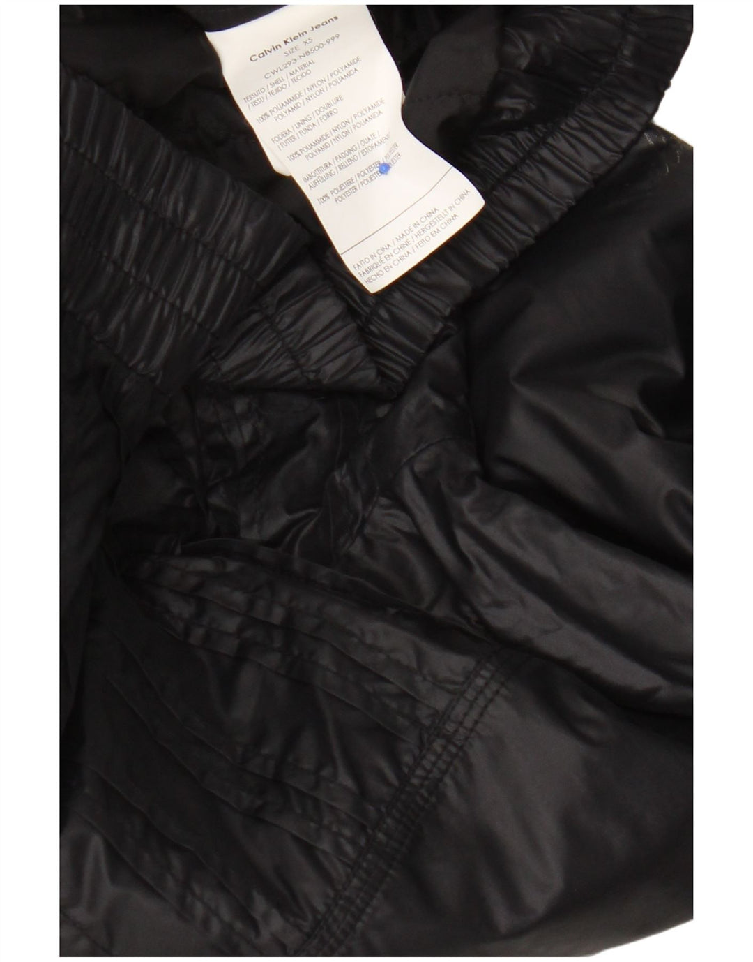 Calvin Klein Chaqueta Bomber para Mujer UK 6 XS Nylon Negro