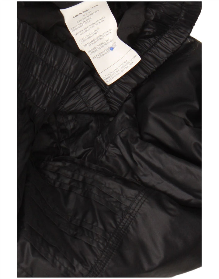 Calvin Klein Chaqueta Bomber para Mujer UK 6 XS Nylon Negro