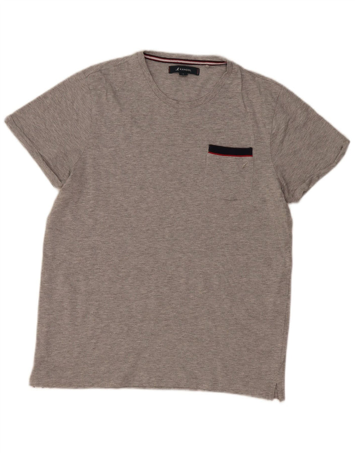 Kangol Hombre Camiseta Top Large Gris De Algodón Moteado