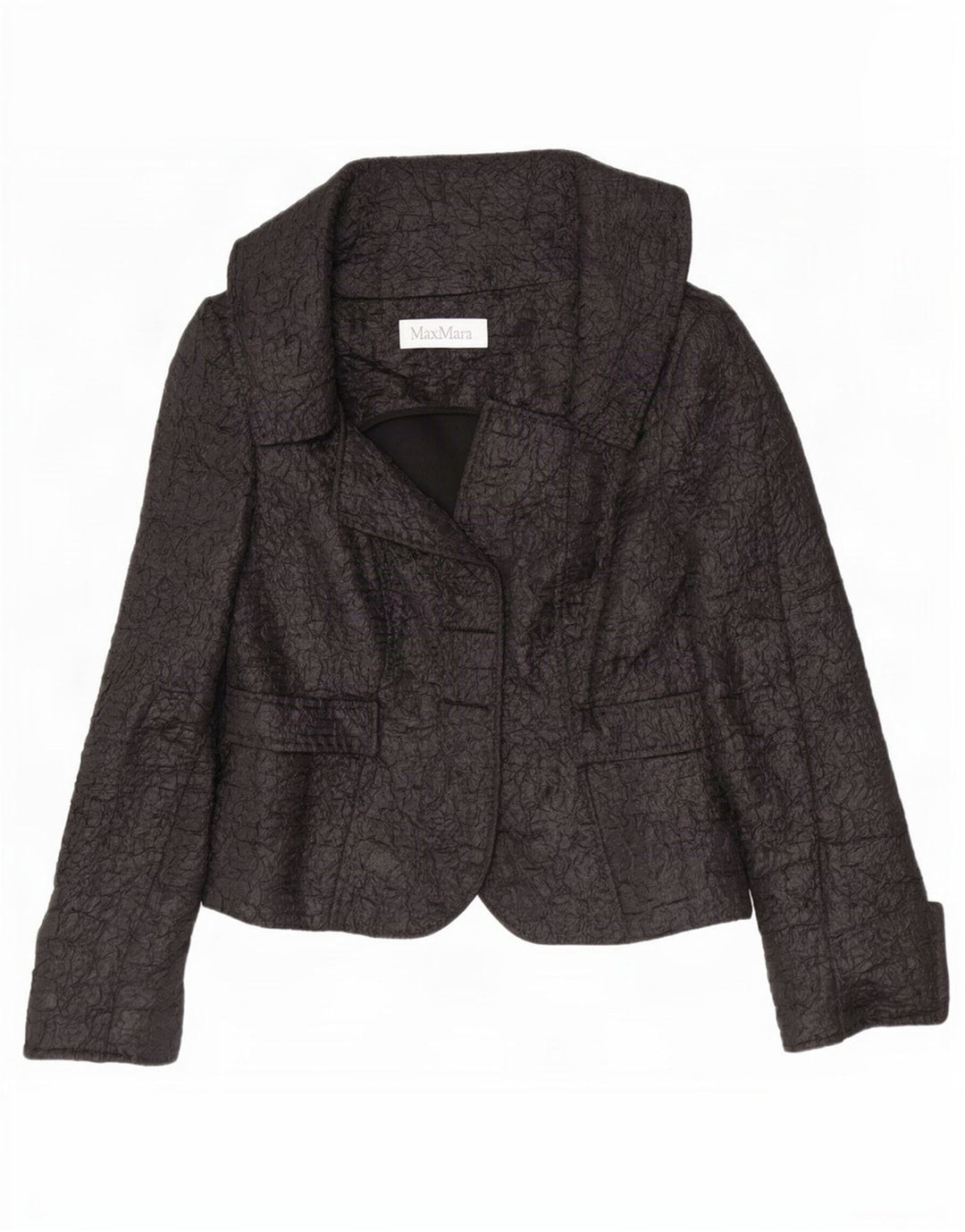 Max Mara Chaqueta tipo blazer abierta corta para mujer Reino Unido 40 Mediano Poliéster negro