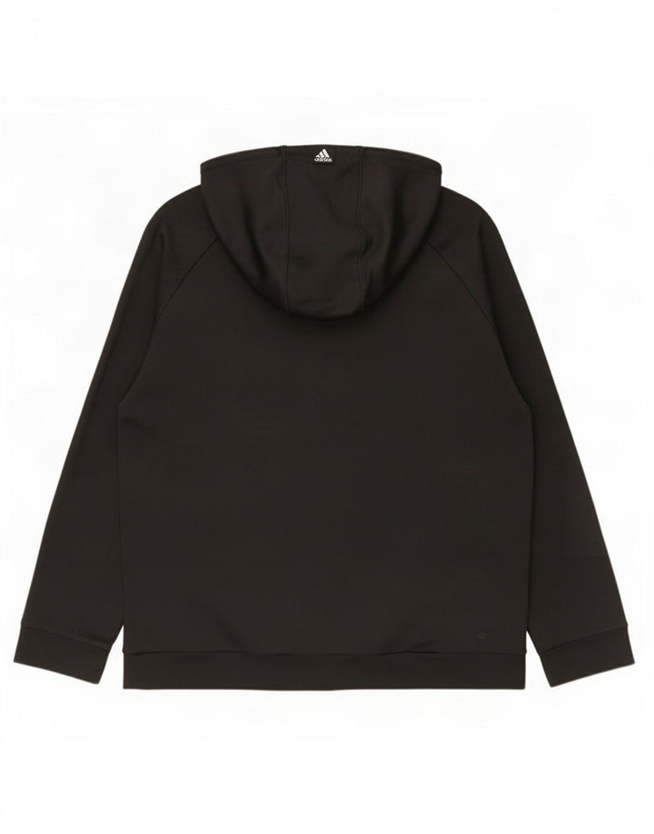 Adidas Sudadera con capucha gráfica para hombre XL Poliéster negro