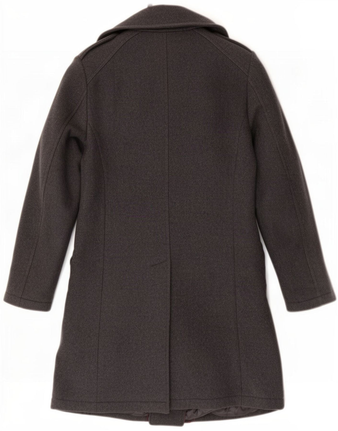 Zara Hombre Abrigo Cruzado UK 38 Lana Gris Medio