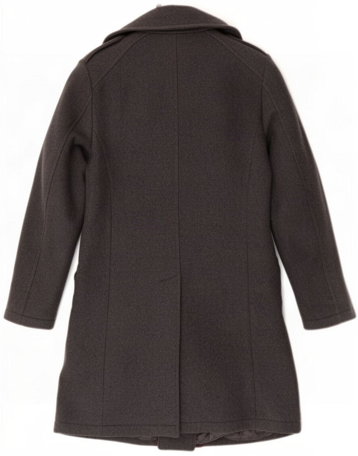 Zara Hombre Abrigo Cruzado UK 38 Lana Gris Medio
