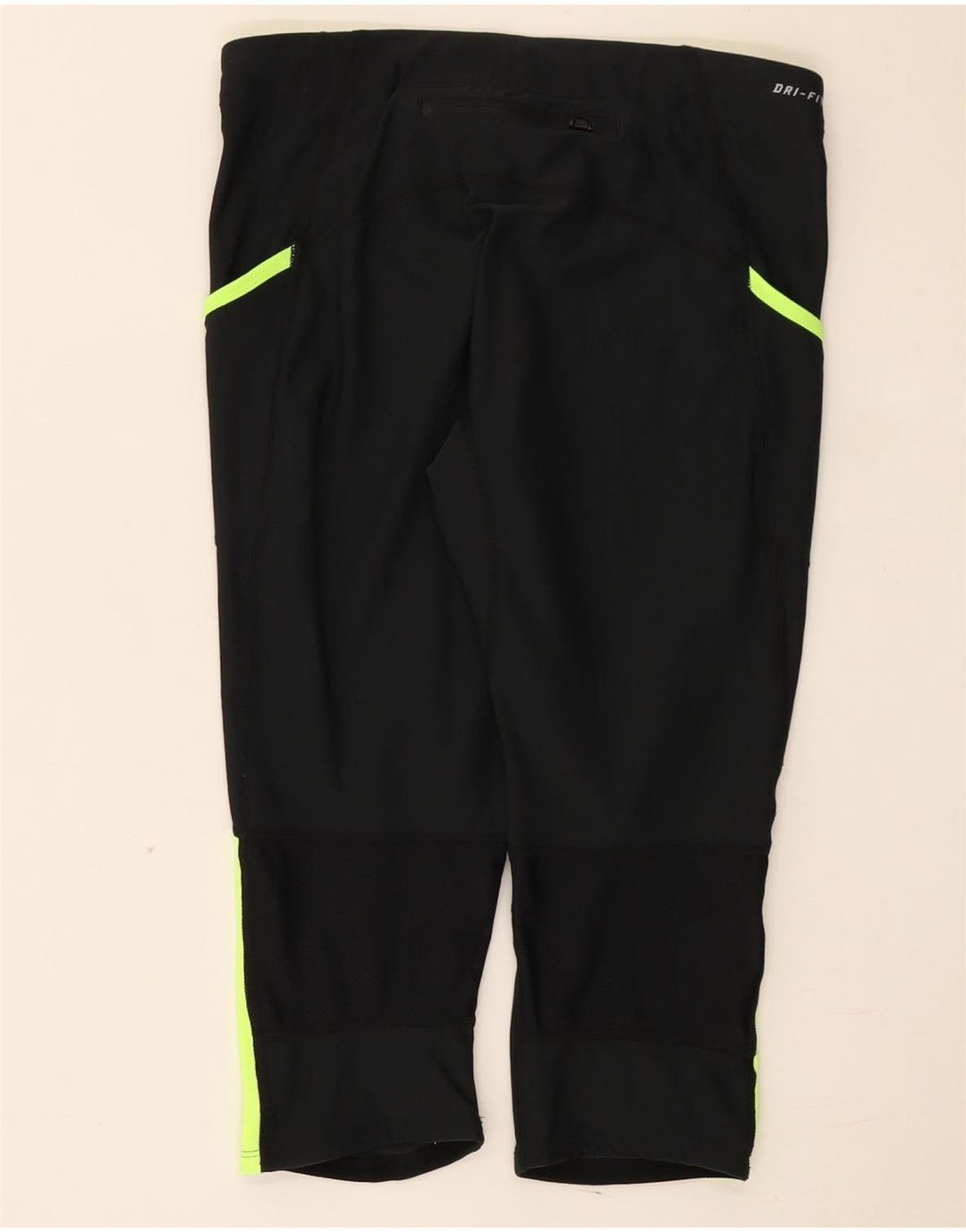 Nike Leggings capri Dri Fit para mujer UK 40 Mediano Negro Colorblock Poliéster