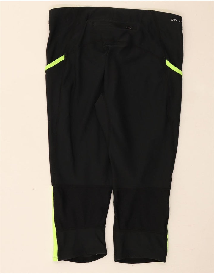 Nike Leggings capri Dri Fit para mujer UK 40 Mediano Negro Colorblock Poliéster