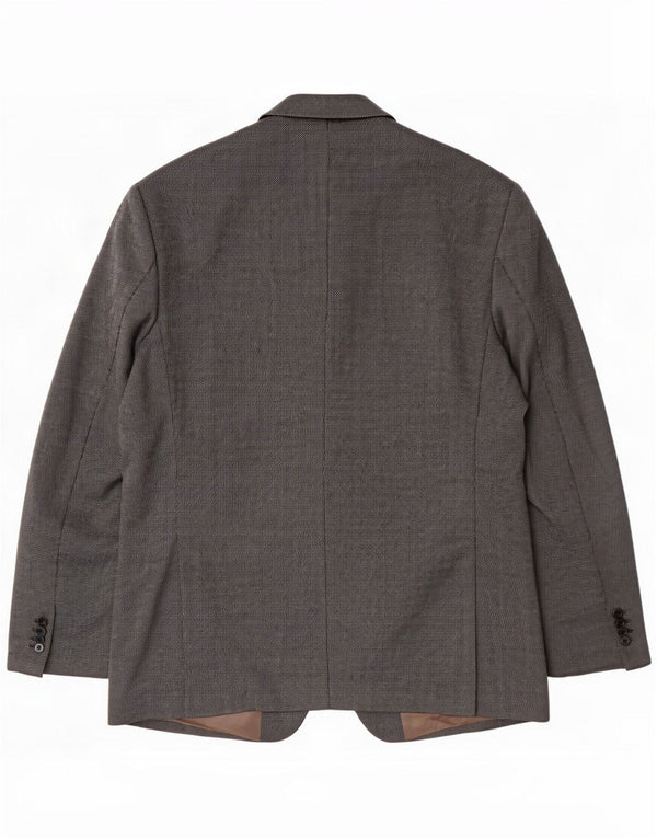 Chaqueta tipo blazer Wellington de 3 botones para hombre UK 46 3XL Lana gris