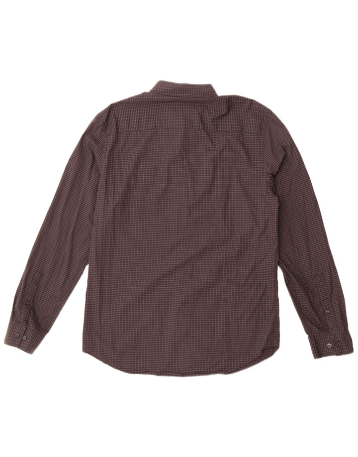 Camisa Calvin Klein Hombre Slim Fit Algodón A Cuadros Gris Medio