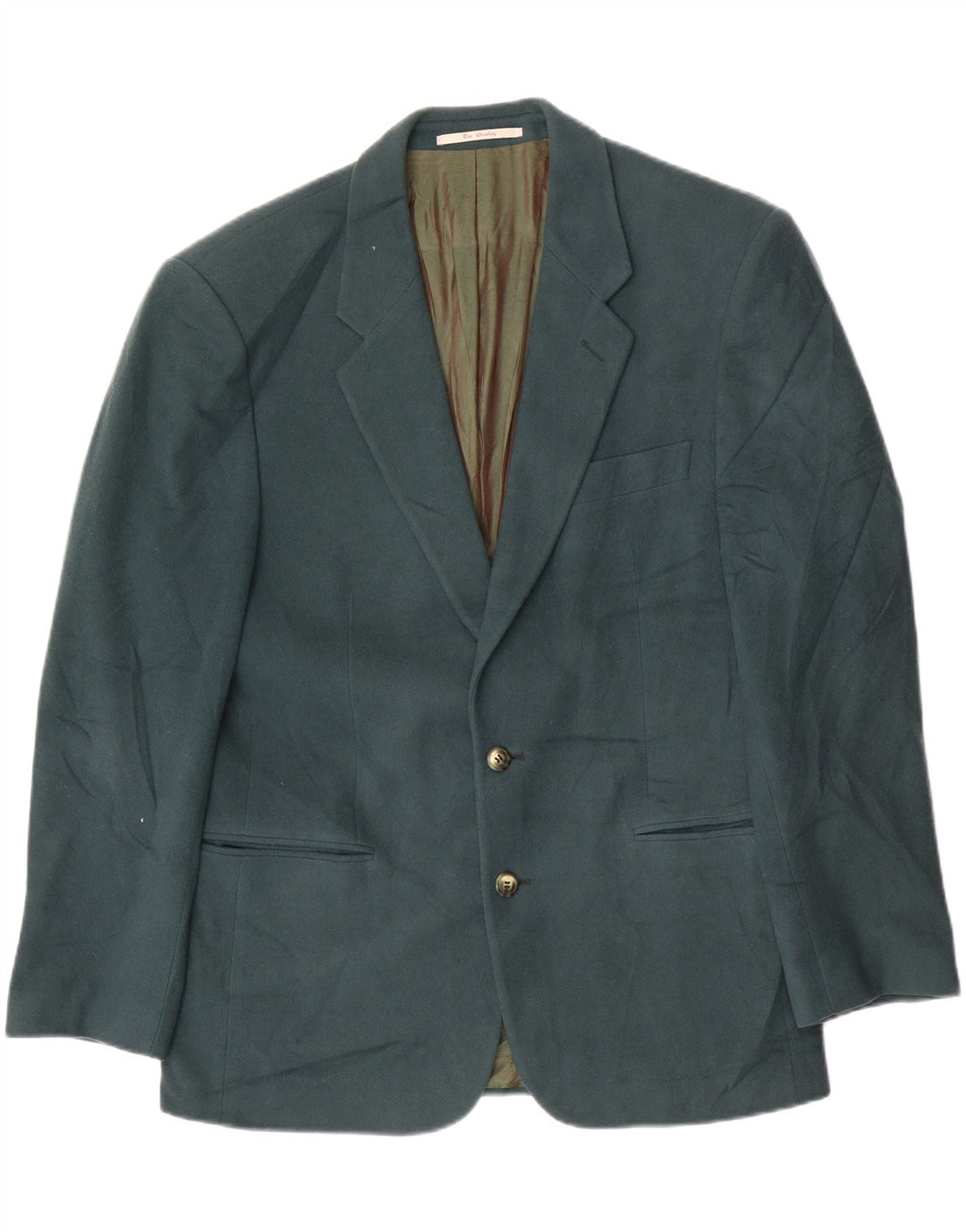 Camel Active Chaqueta tipo blazer con 2 botones para hombre IT 50 Large Green Wool