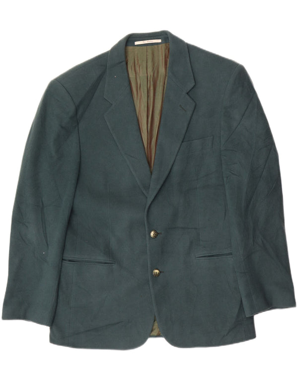 Camel Active Chaqueta tipo blazer con 2 botones para hombre IT 50 Large Green Wool