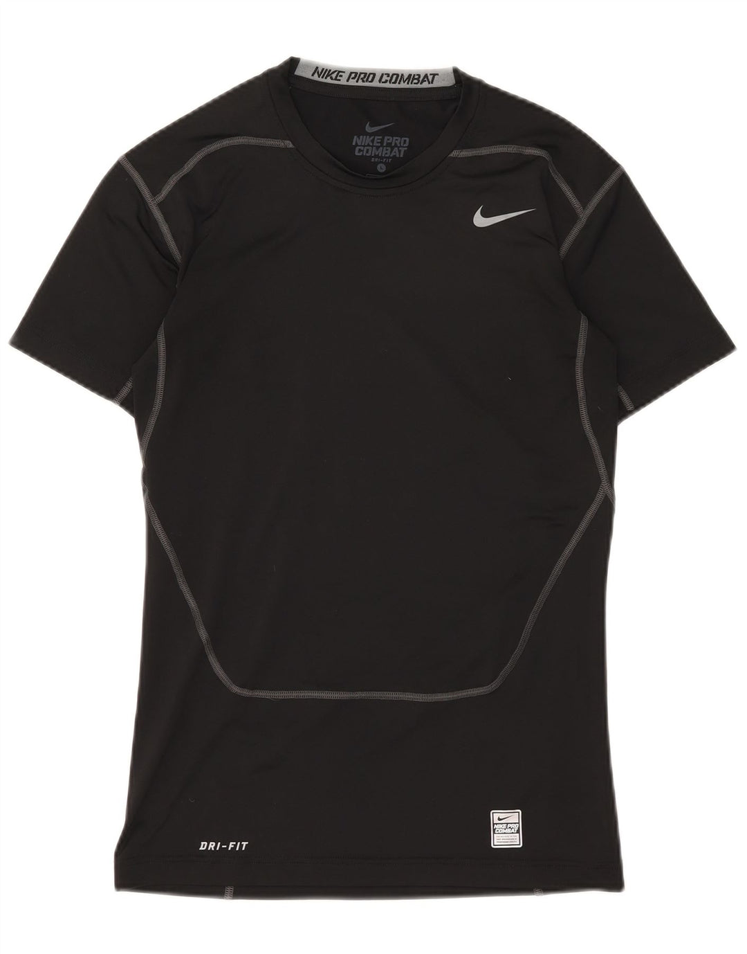 NIKE Mens Dri Fit Graphic Camiseta Top Grande Negro