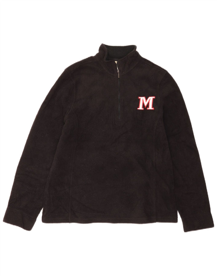 L.L.Bean Jersey polar con cuello y cremallera para mujer UK 10 Small Poliéster negro