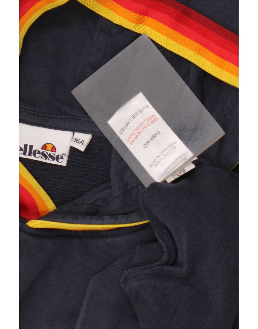ELLESSE Jersey con capucha gráfica para niños 15-16 años Azul marino Algodón