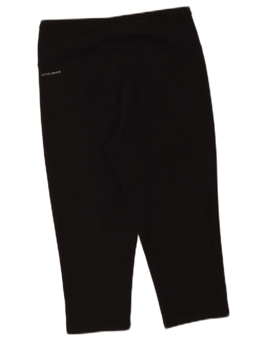 Reebok Leggings Capri para Mujer Reino Unido 8/10 Pequeño Poliéster Negro