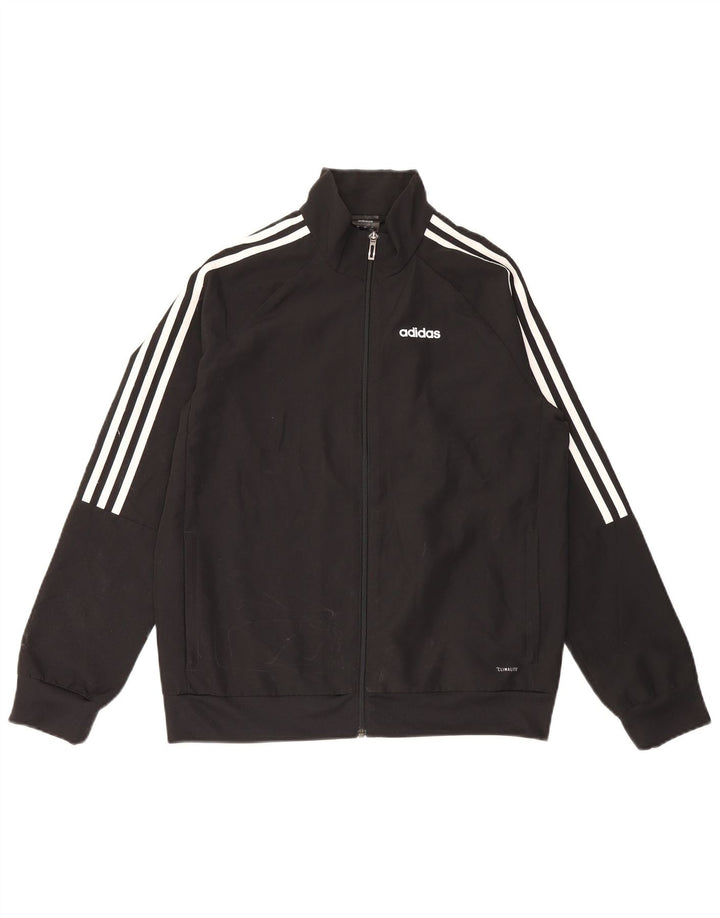 Adidas Chicos Climalite Chándal Top Chaqueta 13-14 Años Negro Poliéster