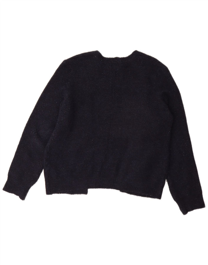 Fat Face Suéter tipo cárdigan abierto de gran tamaño para mujer UK 8 Small Azul marino