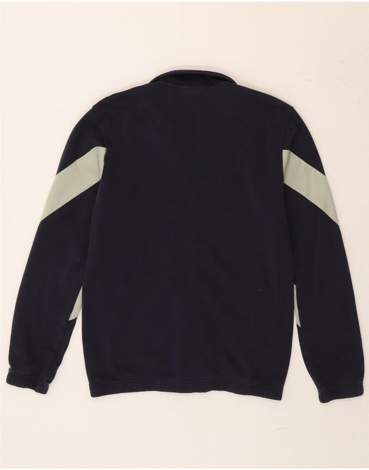Adidas Hombre Chándal Top Chaqueta Pequeña Azul Marino Colorblock Algodón