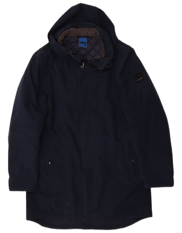 Best Company - Parka con capucha para hombre, talla 40, color azul marino